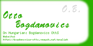 otto bogdanovics business card